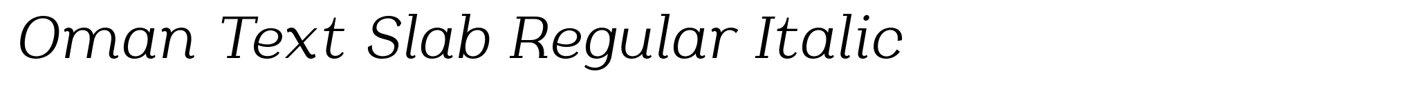 Oman Text Slab Regular Italic image